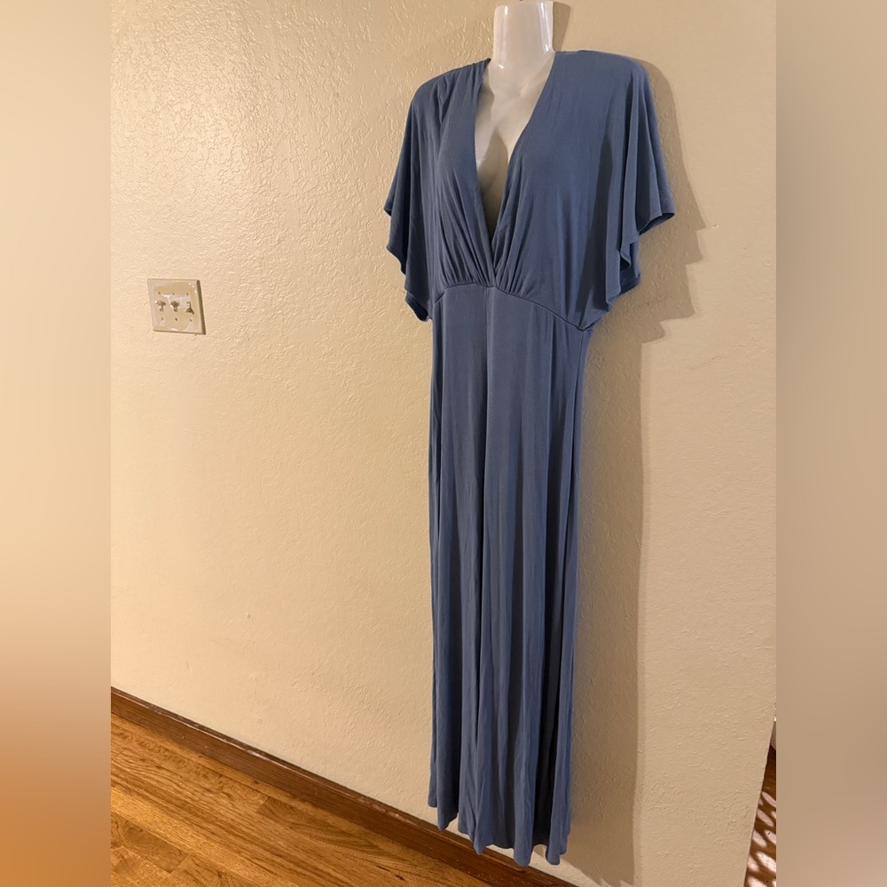 Wasabi + Mint Boutique Flowy Blue Jumpsuit